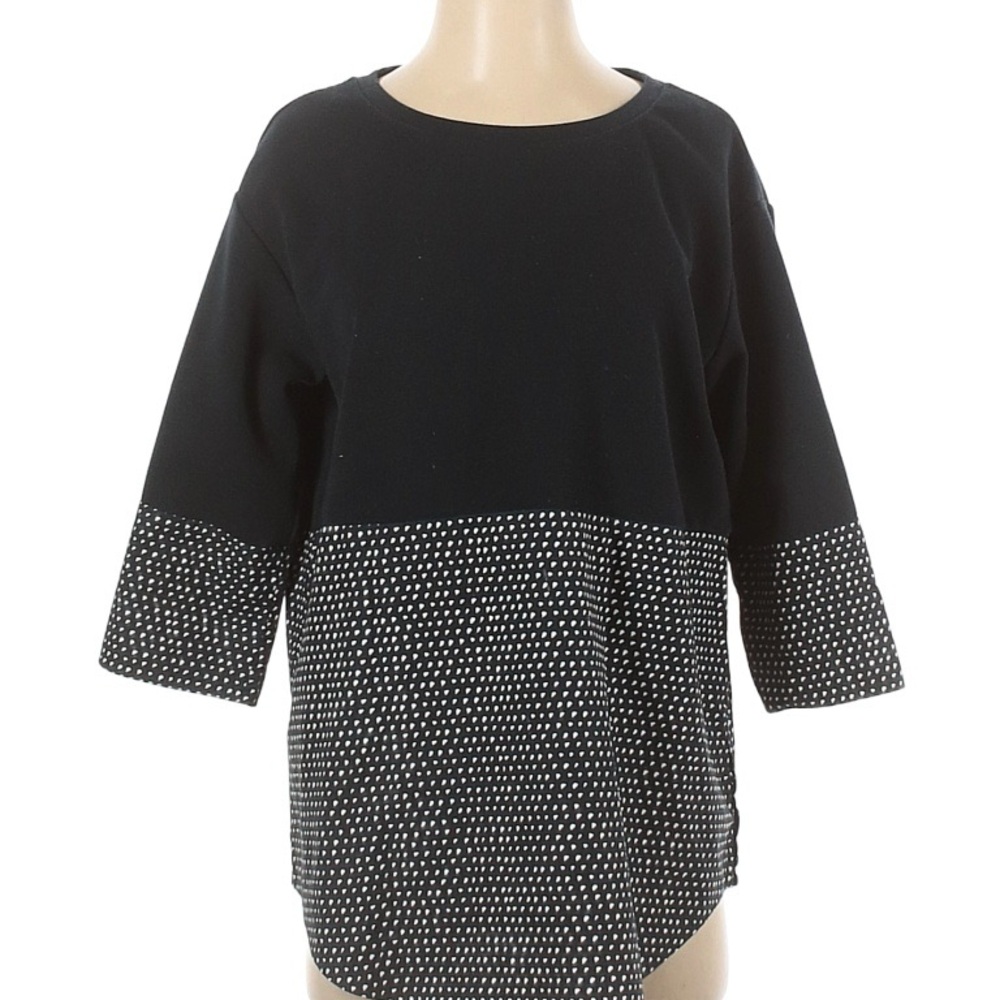 COS Black and White 3/4 Sleeve Blouse